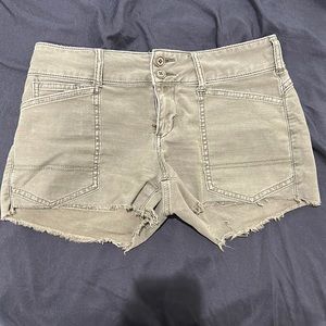 Anthropologie Pilcro Army Green cutoff shorts